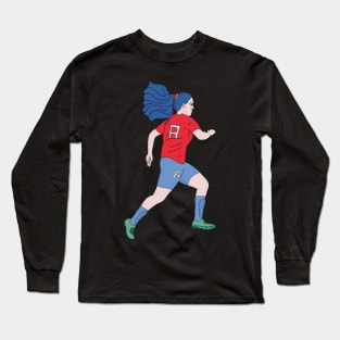 Running Soccer Player Football Long Sleeve T-Shirt